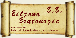 Biljana Bratonožić vizit kartica